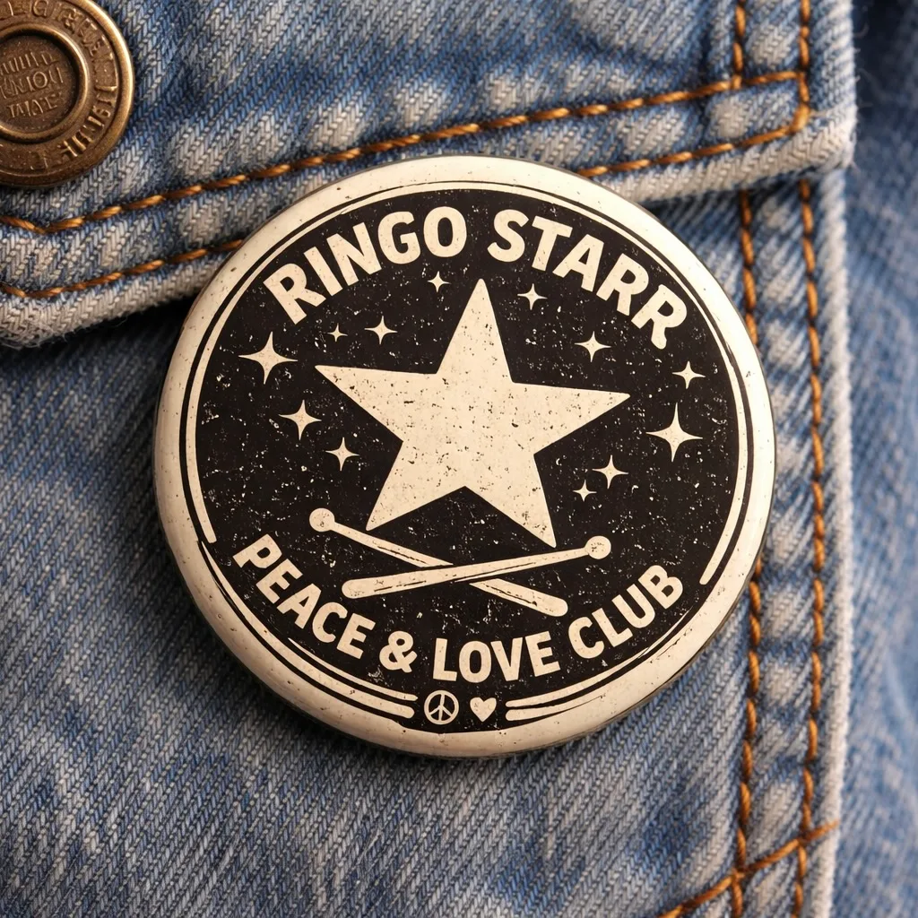 Ringo Starr Peace & Love Club Button